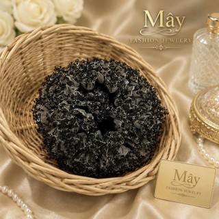 [BST Cẩm Tú Cầu] Scrunchies 13cm 2 lớp vải voan chỉ kim sa cao cấp • Mây Fashion Jewelry - C62615