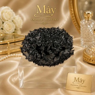 [BST Cẩm Tú Cầu] Scrunchies 13cm 2 lớp vải voan chỉ kim sa cao cấp • Mây Fashion Jewelry - C62615
