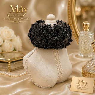 [BST Cẩm Tú Cầu] Scrunchies 13cm 2 lớp vải voan chỉ kim sa cao cấp • Mây Fashion Jewelry - C62615