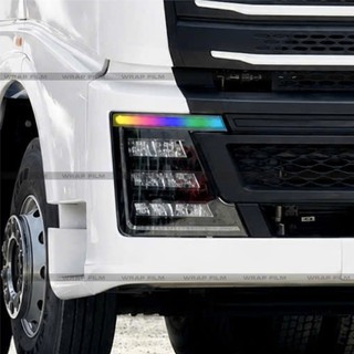 Decal dán đèn demi Howo TH7 decal PVC 3 lớp trong suốt không phai màu, không bong tróc ( bộ 2 bên)