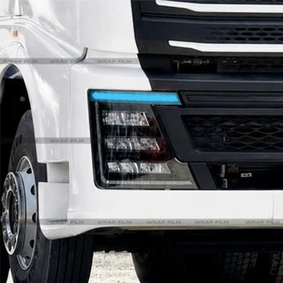 Decal dán đèn demi Howo TH7 decal PVC 3 lớp trong suốt không phai màu, không bong tróc ( bộ 2 bên)