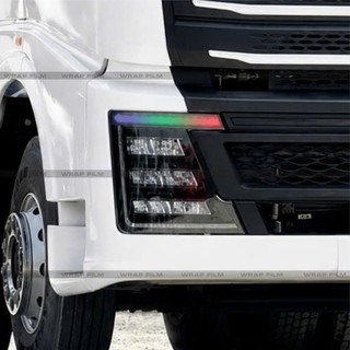 Decal dán đèn demi Howo TH7 decal PVC 3 lớp trong suốt không phai màu, không bong tróc ( bộ 2 bên)