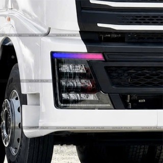 Decal dán đèn demi Howo TH7 decal PVC 3 lớp trong suốt không phai màu, không bong tróc ( bộ 2 bên)