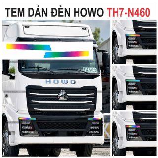 Decal dán đèn demi Howo TH7 decal PVC 3 lớp trong suốt không phai màu, không bong tróc ( bộ 2 bên)