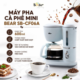 ( HCM HỎA TỐC 2H ) Máy Pha Cà Phê Bear SB-CF06A, Dung Tích 600ml, Chiết Xuất Nhỏ Giọt, Có Tự Động Vào Chế Độ Giữ Nhiệt