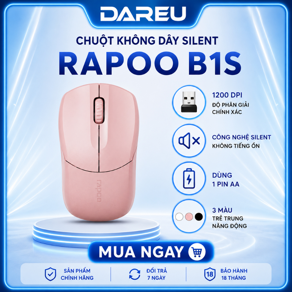 Chuột Không Dây Silent Rapoo B1S