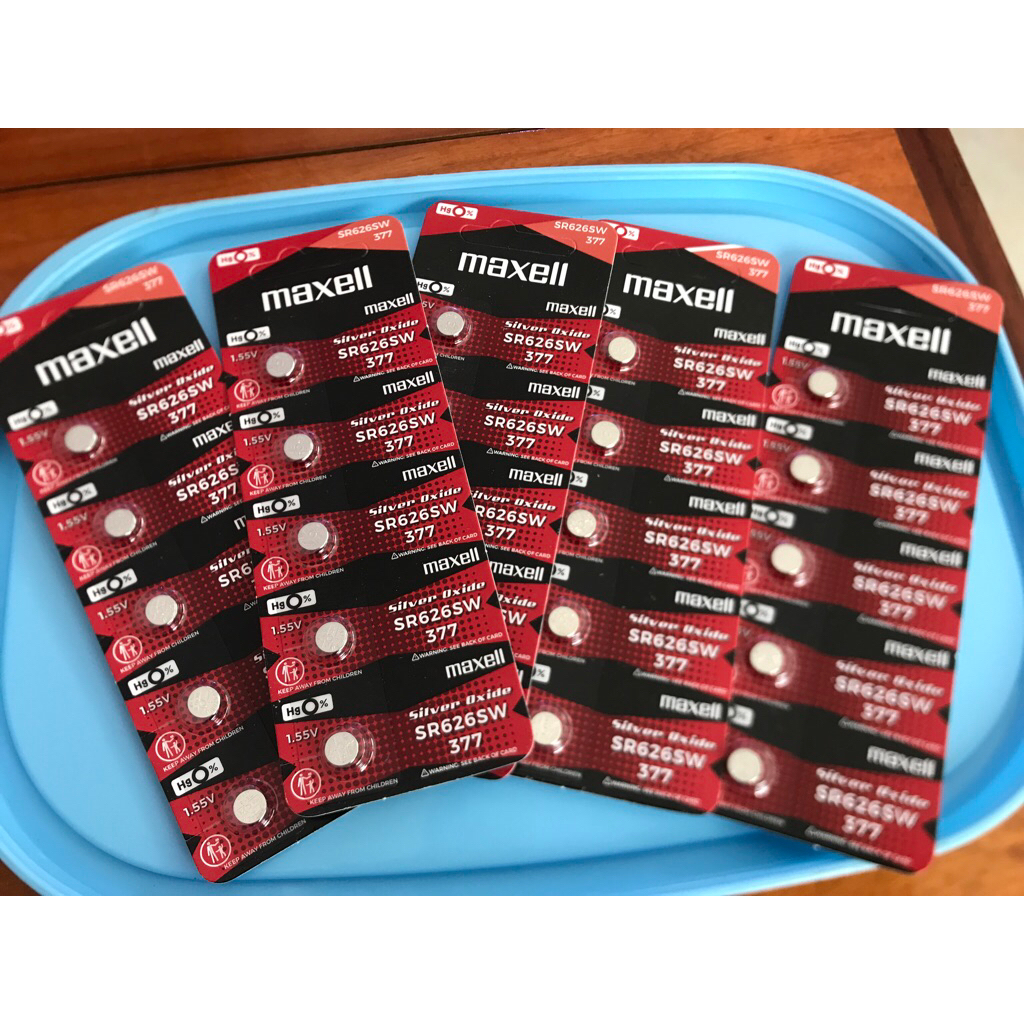 Pin Đồng Hồ Maxell SR626SW (377) 1.55V Silver Oxide Chính Hãng - 1 Viên
