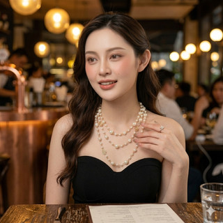 [ DAISYN ] N887 Dây chuyền ngọc trai nhân tạo dài   ,  chuỗi hạt ngọc trai mang áo dài