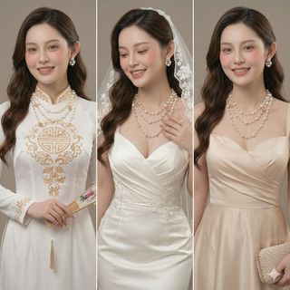 [ DAISYN ] N887 Dây chuyền ngọc trai nhân tạo dài   ,  chuỗi hạt ngọc trai mang áo dài