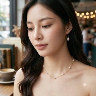 [ DAISYN ] N927 Dây chuyền ngọċ trai nhân tạo 6li   ,  vòng cổ ngọċ trai thuỷ tinh sang trọng cho nữ