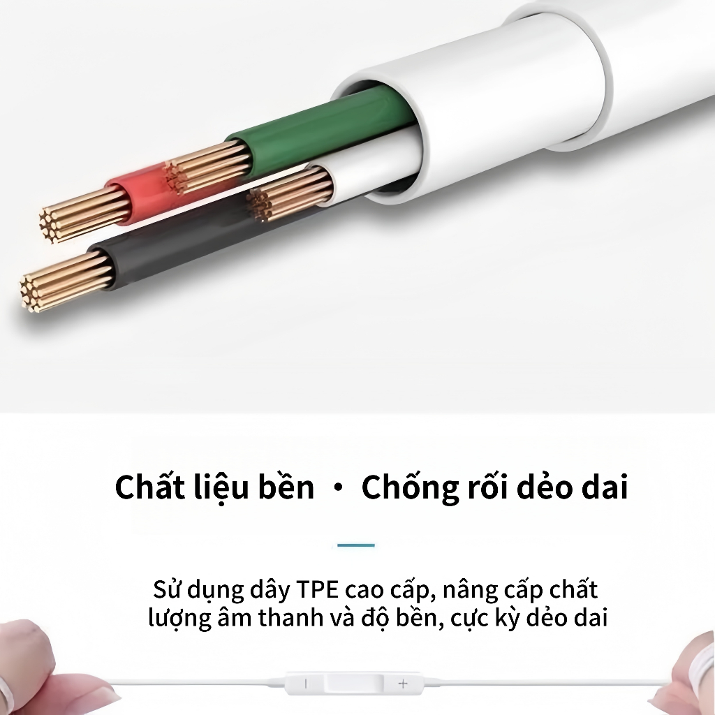 Tai Nghe In-Ear Có Mic IUSEN, Âm Thanh HiFi Sống Động, Đeo Thoải Mái, Tương Thích điện thoại, tablet
