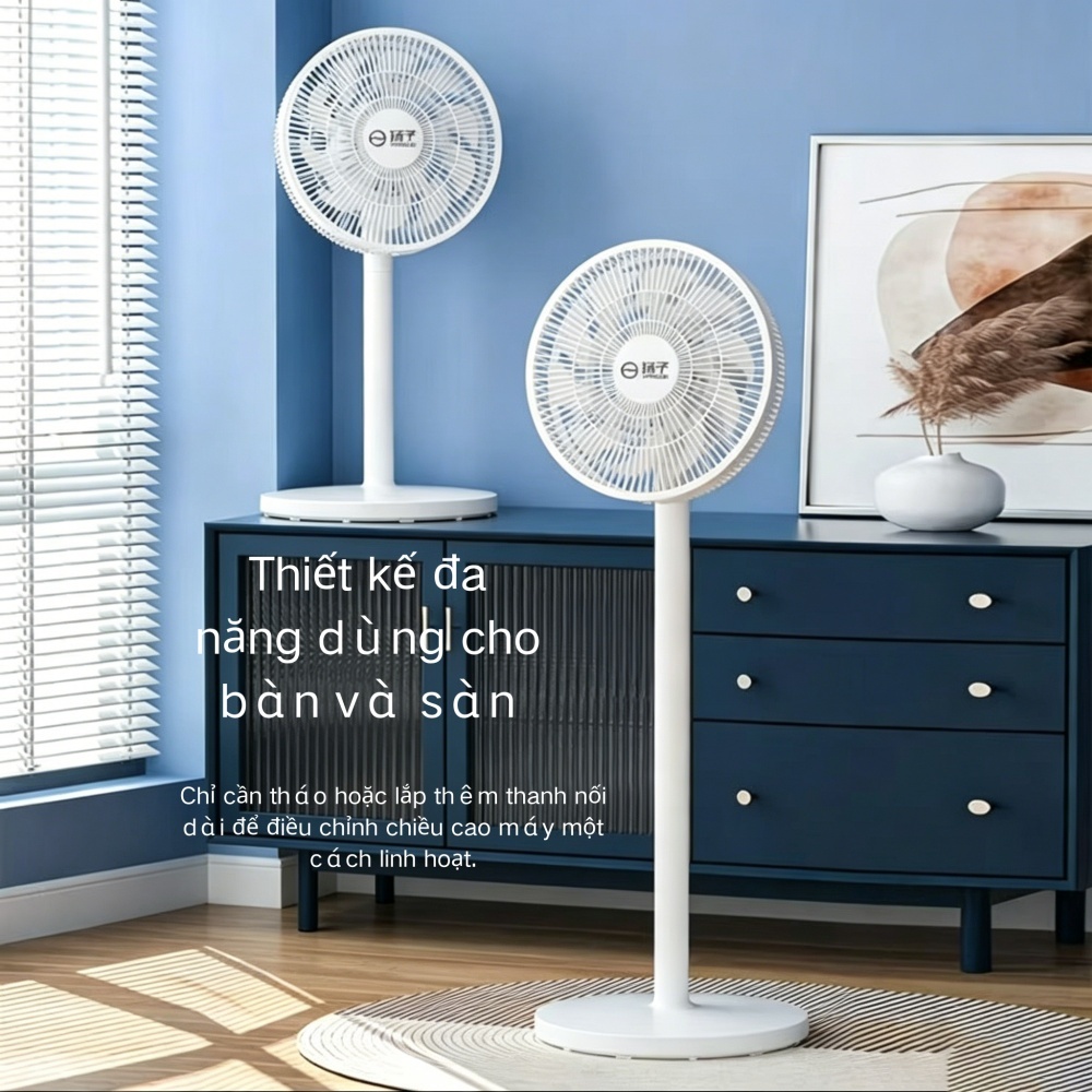 ⚡ Quạt đứng công suất lớn, tiết kiệm điện, 3 tốc, xoay, êm, gió mạnh, cánh 2 lớp, tháo rời 💨