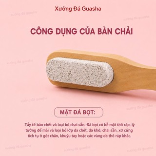 Bàn Chà Gót Chân 4in1 Tiện Lợi Loại Bỏ Da Chết. Sần Sùi Giúp Bàn Chân Luôn Mịn Màng - Bàn Chải Gót Chân 4in1 Tay Cầm Gỗ