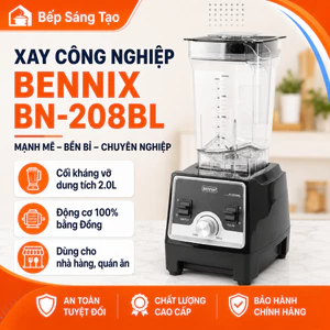 Máy xay công nghiệp Bennix BN-208BL chuyên dụng cho cửa hàng, nhà hàng, công suất 2200W
