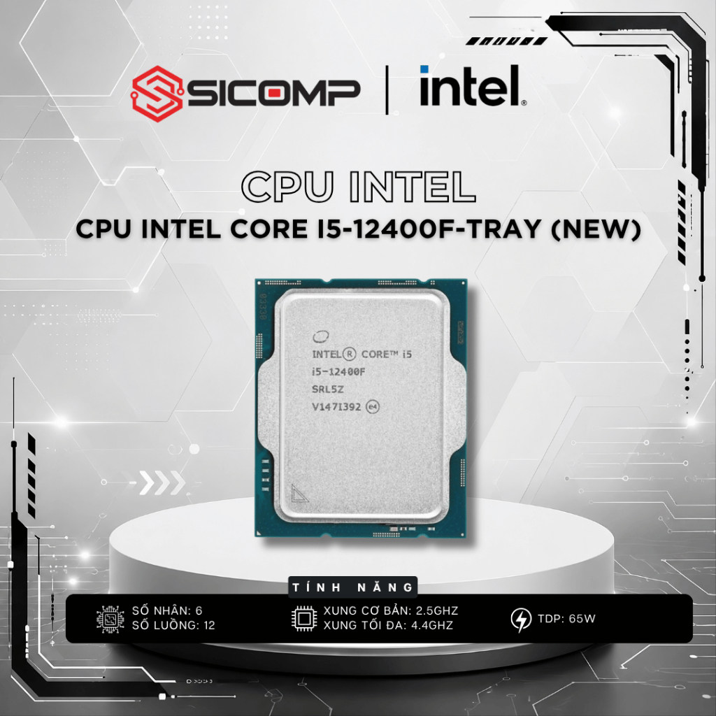 [FULL VAT] CPU Intel Core i5-12400F |  i5-14400F  | 6 Nhân 12 Luồng |  10 Nhân 16 Luồng  BH 3Y | BigBuy360 - bigbuy360.vn