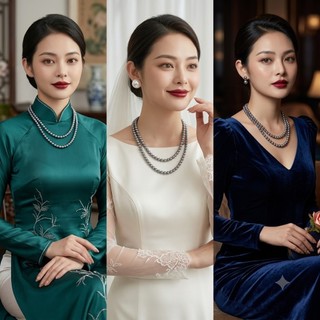 [ DAISYN ] [ N887 ] Dây Chuyền, Chuỗi Hạt, Ngọċ Trai Nhân Tạo Dài 20cm, Mang Áo Dài Sang Trọng Cho Nữ, Phù Hợp Với Nhiều