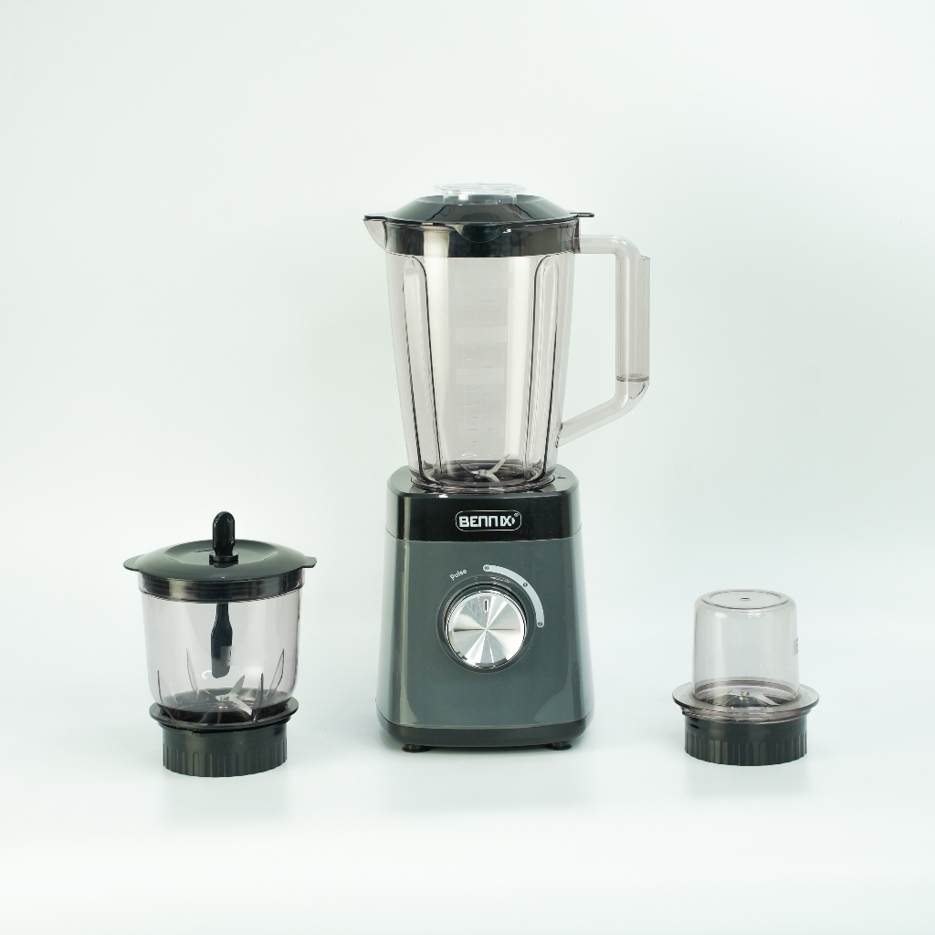 Máy xay sinh tố đa năng Bennix, BN-822, nhỏ gọn, 3 cối nhựa kháng vỡ có xay thịt, xay khô