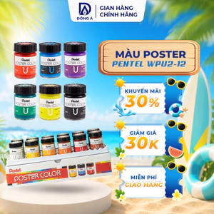 Màu poster Pentel WPU 30ml - màu vẽ Pentel chính hãng màu mị dễ pha lên màu chuẩn