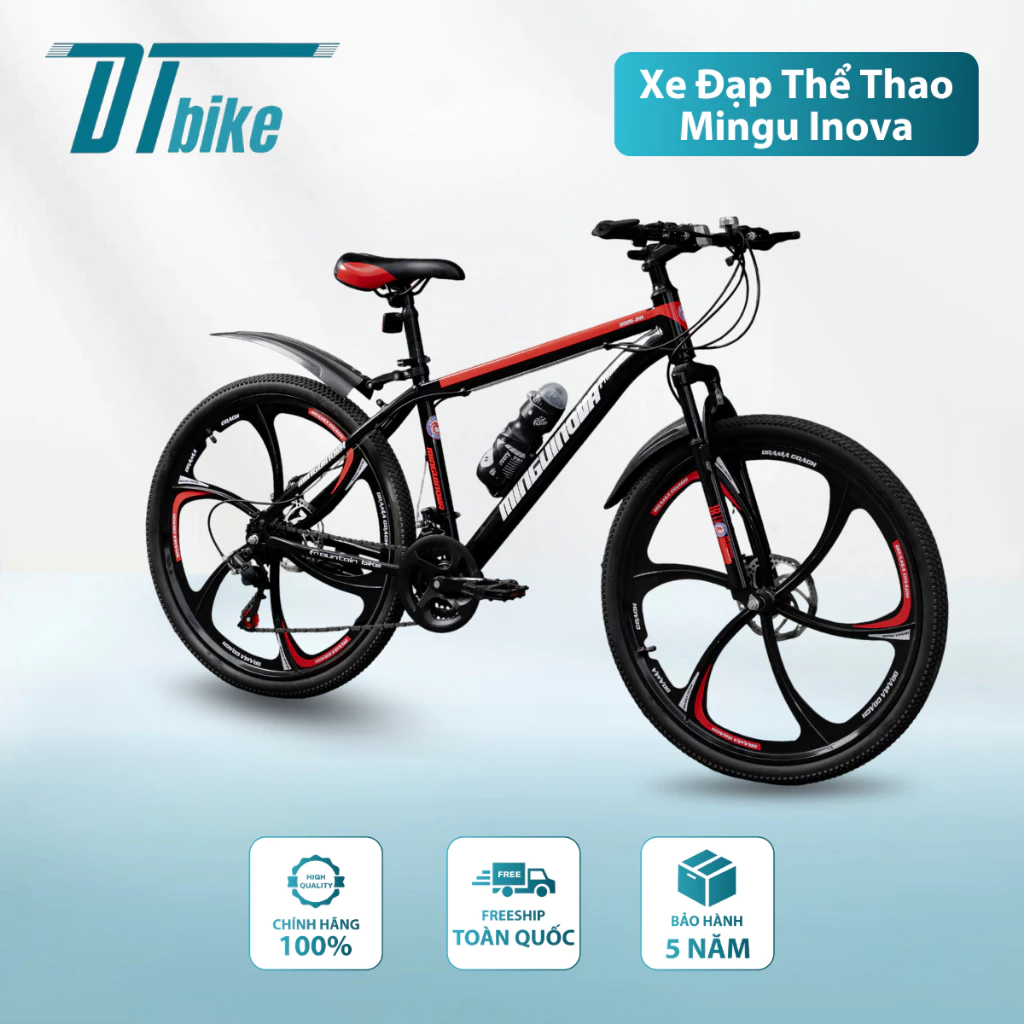 Xe Đạp Thể Thao Mingu Inova Promax Cao Cấp - Thiết Kế Hợp Kim Thép Carbon, Phanh Đĩa Tải Trọng 180kg