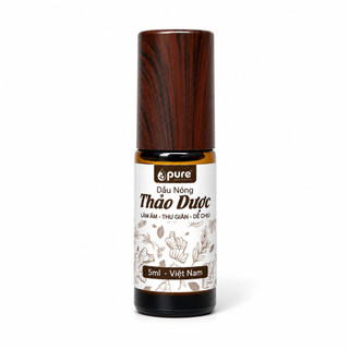 Dầu nóng thảo dược Pure 5ml - Herbal Medicated Oil, nóng lâu, giảm mệt mỏi căng thẳng