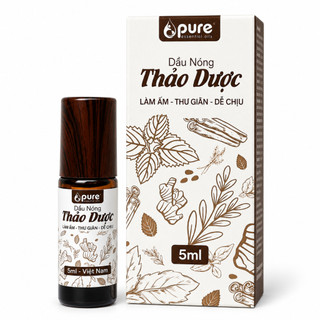 Dầu nóng thảo dược Pure 5ml - Herbal Medicated Oil, nóng lâu, giảm mệt mỏi căng thẳng