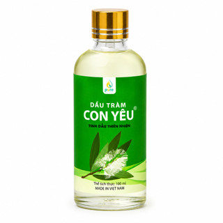 Dầu tràm Con Yêu - Dầu Tràm Nguyên Chất, Dầu Tràm Cho Bé Sơ Sinh và Gia đình, Giữ ấm cả nhà 100ml