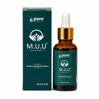 Dầu mù u M.U.U - PURE - Tamanu Oil Chăm sóc làn da, giảm bỏng, giảm ngứa, giảm hăm tã 30ml/50ml