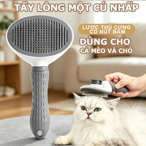 Lược Chải Lông Mèo, Lược Gỡ Lông Rụng Cho Chó Mèo, Đầu Kim Tròn Massage Không Đau Da