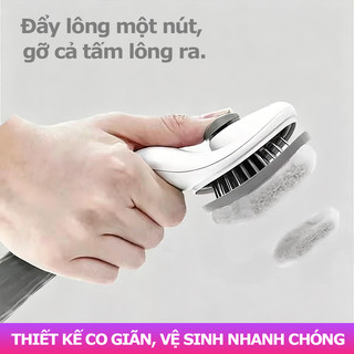 Lược Chải Lông Mèo, Lược Gỡ Lông Rụng Cho Chó Mèo, Đầu Kim Tròn Massage Không Đau Da