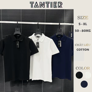 Áo Polo Nam Tantier Trơn Basic Thanh Lịch, Chất Cotton Gai Cao Cấp, Dày Dặn | TANTIER - TA11