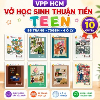 [Combo 10 Quyển - Dày Vừa Phải] Vở Học Sinh Thuận Tiến Teen 96 Trang ĐL70gsm – ̣4 Ô Ly - Chính Hãng