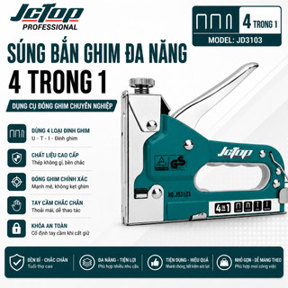 Súng Bắn Ghim Đa Năng JCTOP Kìm Đóng Ghim Cầm Tay Cho Gỗ Vải Da Trang Trí Nội Thất