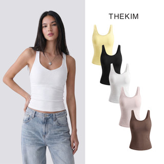 THEKIM Áo 2 dây basic (có mút ngực) chiết eo , áo 2 dây mặc hàng ngày công nghệ FlowFit mềm mịn và co giãn T401
