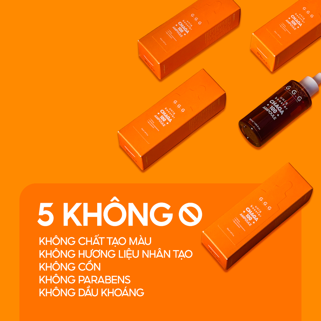 Booster Nấm Chaga 2.0 G.G.G - Tinh Chất Phục Hồi Da Nhạy Cảm, Mỏng Yếu, Da Sau Treatment 50ml