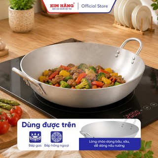 Chảo Nhôm Bầu xi Kim Hằng (size 40-50cm)