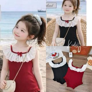 B3-M- [tomnaukids] Đồ bơi phối ren cho bé gái size từ 10-32Kg