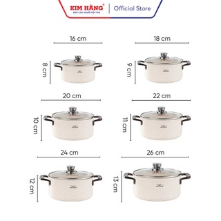 Nồi nhôm Ceramic Thanh Xuân chống dính đế từ Kim Hằng