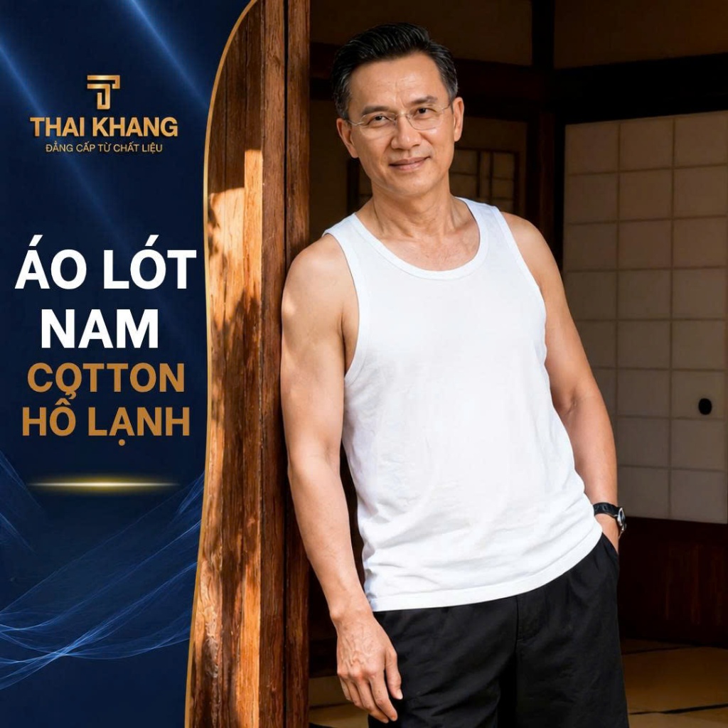 Áo ba lỗ nam cao cấp cotton  hồ lạnh Thái Khang loại áo lót form classic  co giãn 4 chiều  ATK11