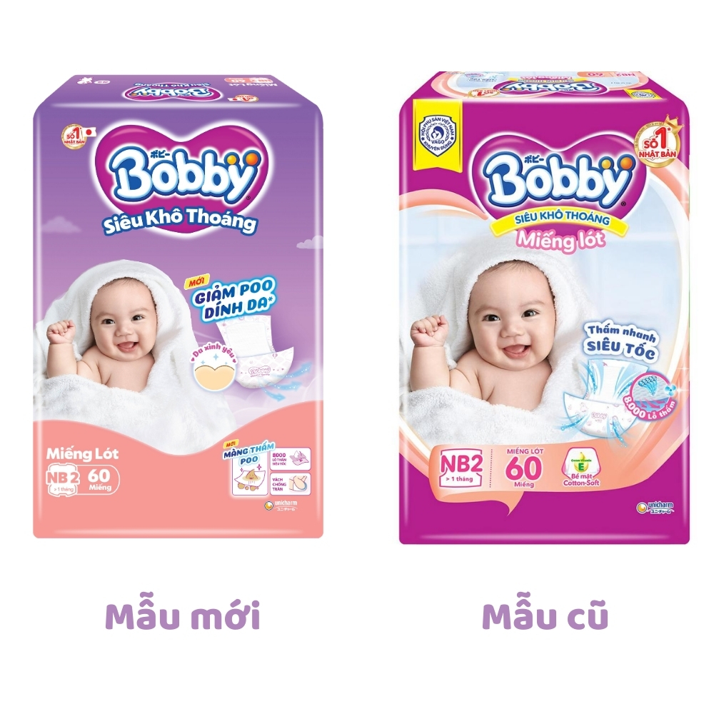 MIẾNG LÓT BOBBY SƠ SINH NEWBORN 1/ NEWBORN 2