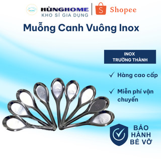 [GIÁ SỈ] Bộ 20 Muỗng Inox Ăn Canh – Muỗng Bầu, Vuông, Nhọn Siêu Bền