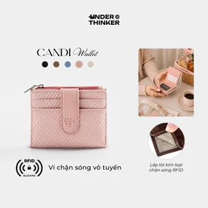 Ví Da PU CANDI Công Nghệ RFID Blocking Bóp Đựng Tiền Thẻ Nam Nữ Phong Cách Tinh Tế | UNDER THINKER