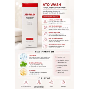 Sữa Tắm Ato Wash Moisturizing Body Wash Làm Mềm Mịn Da, Cấp Ẩm Da Giảm Ngứa Cho Da Khô - 150ml