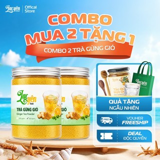 Combo 2 Hũ Trà Gừng Nguyên Chất Rang Mộc Thủ Công Lạc Yên Foods, Kèm Quà Tặng