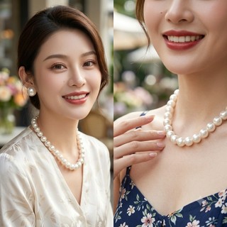 [ DAISYN ] N817 dây chuyền hạt ngọc trai nhân tạo 14li chuỗi hạt ngọc trai nhân tạo sang trọng