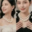 N841 choker dây chuyền hạt ngọc trai nhân tạo lớn, vòng cổ cưới sang trọng