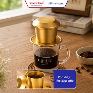 Phin Cafe Nhôm Kim Hằng Xi Màu Vàng KHG8034