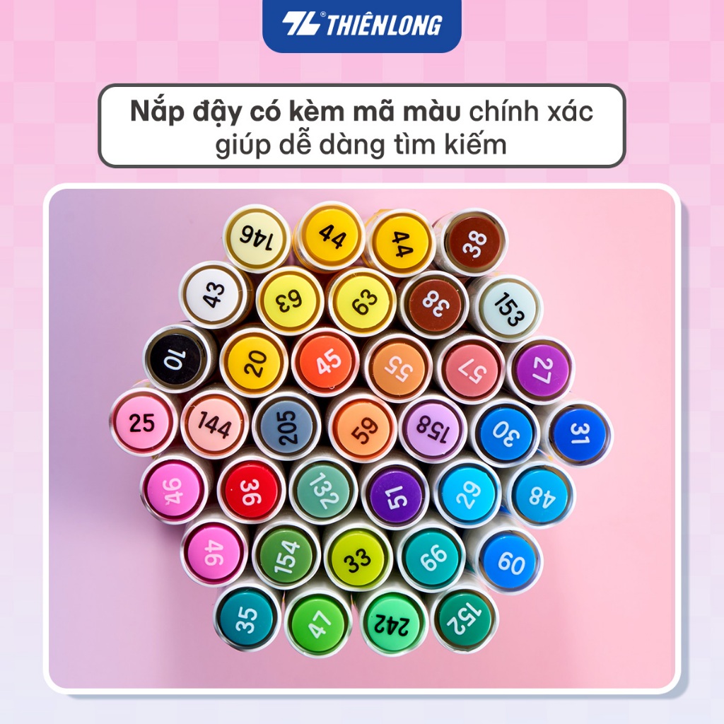 Bộ Bút Hai Đầu 12/24/48 Màu Acrylic Markers Thiên Long Colokit  - Cây 2 đầu, 2 màu mực | BigBuy360 - bigbuy360.vn