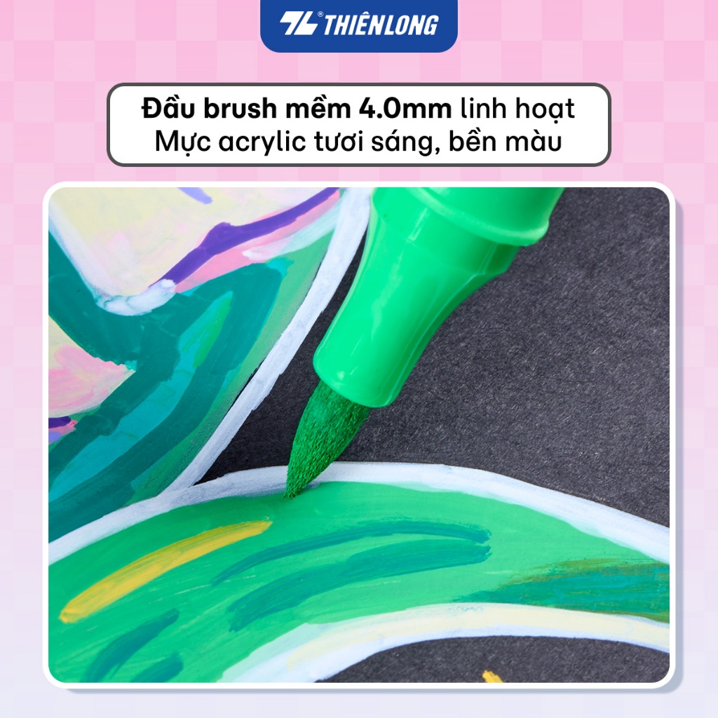 Bộ Bút Hai Đầu 12/24/48 Màu Acrylic Markers Thiên Long Colokit  - Cây 2 đầu, 2 màu mực | BigBuy360 - bigbuy360.vn