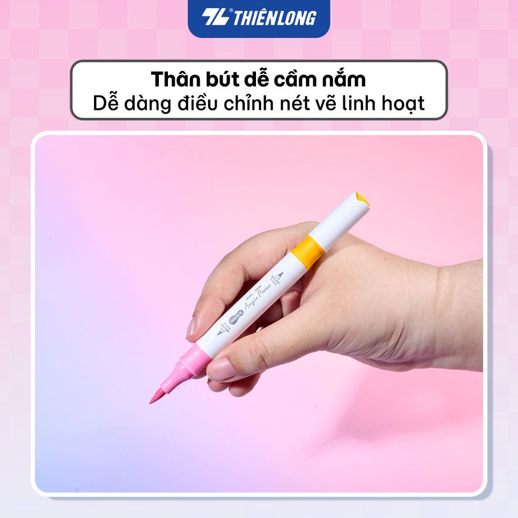 Bộ Bút Hai Đầu 12/24/48 Màu Acrylic Markers Thiên Long Colokit  - Cây 2 đầu, 2 màu mực | BigBuy360 - bigbuy360.vn