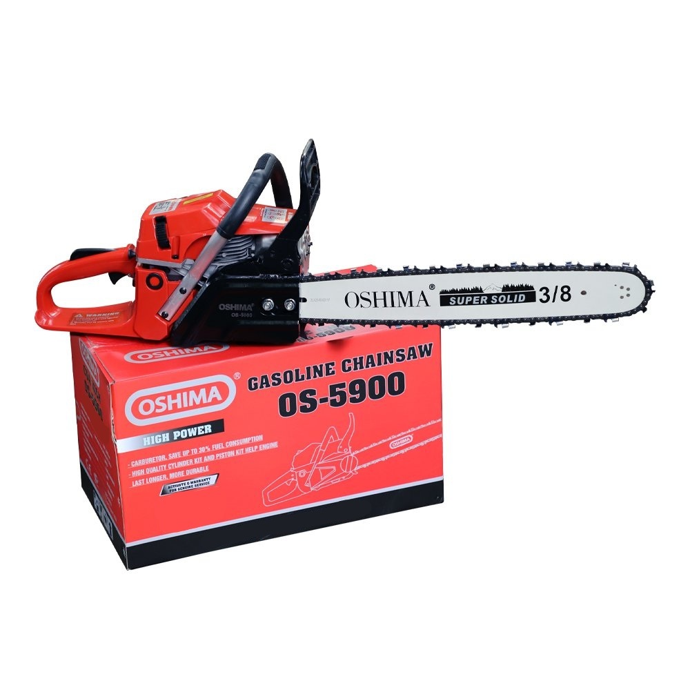 Cưa xích Oshima OS5900 - Công suất 2.5 KW - Động cơ 2 Thì 58cc - Bảo Hành Chính Hãng 12 Tháng